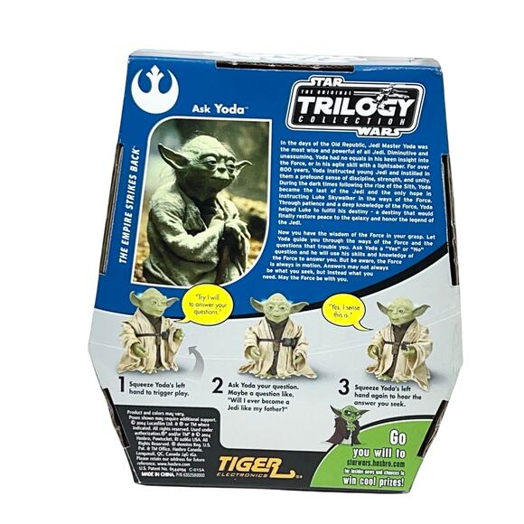 Star Wars Electronic Ask Yoda Talking Figure 24 Phrases Hasbro Working 2004 - Picture 3 of 9